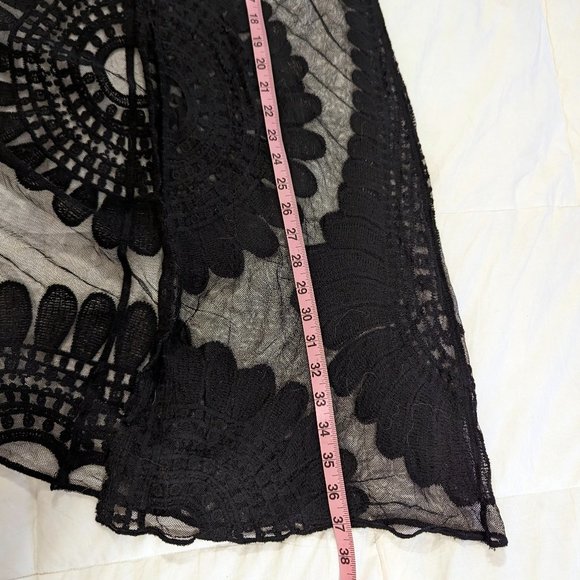 Women's Mesh Embroidered Lace Open Top - Picture 8 of 8